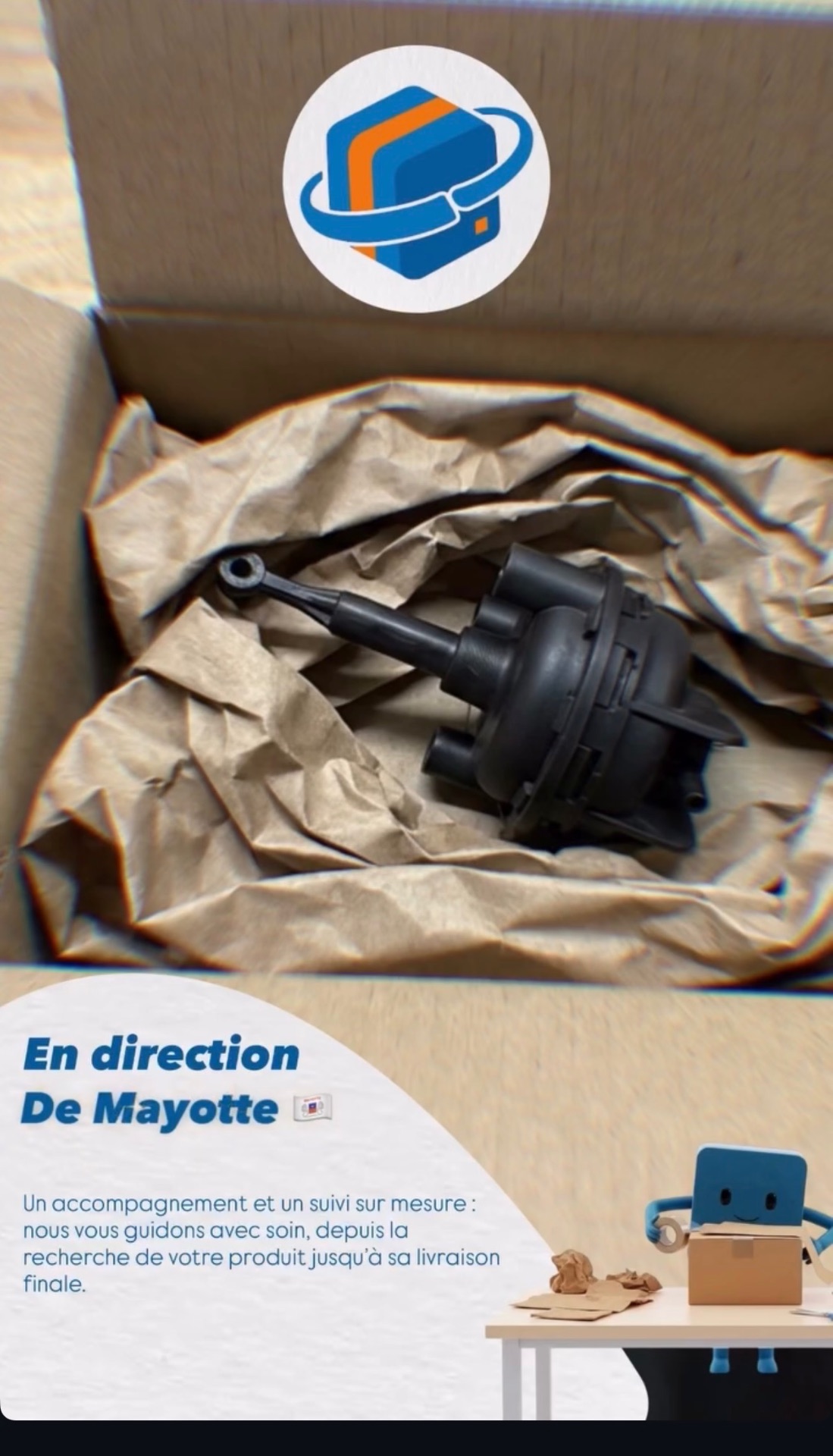 Pièce moteur vérifiée, direction Mayotte